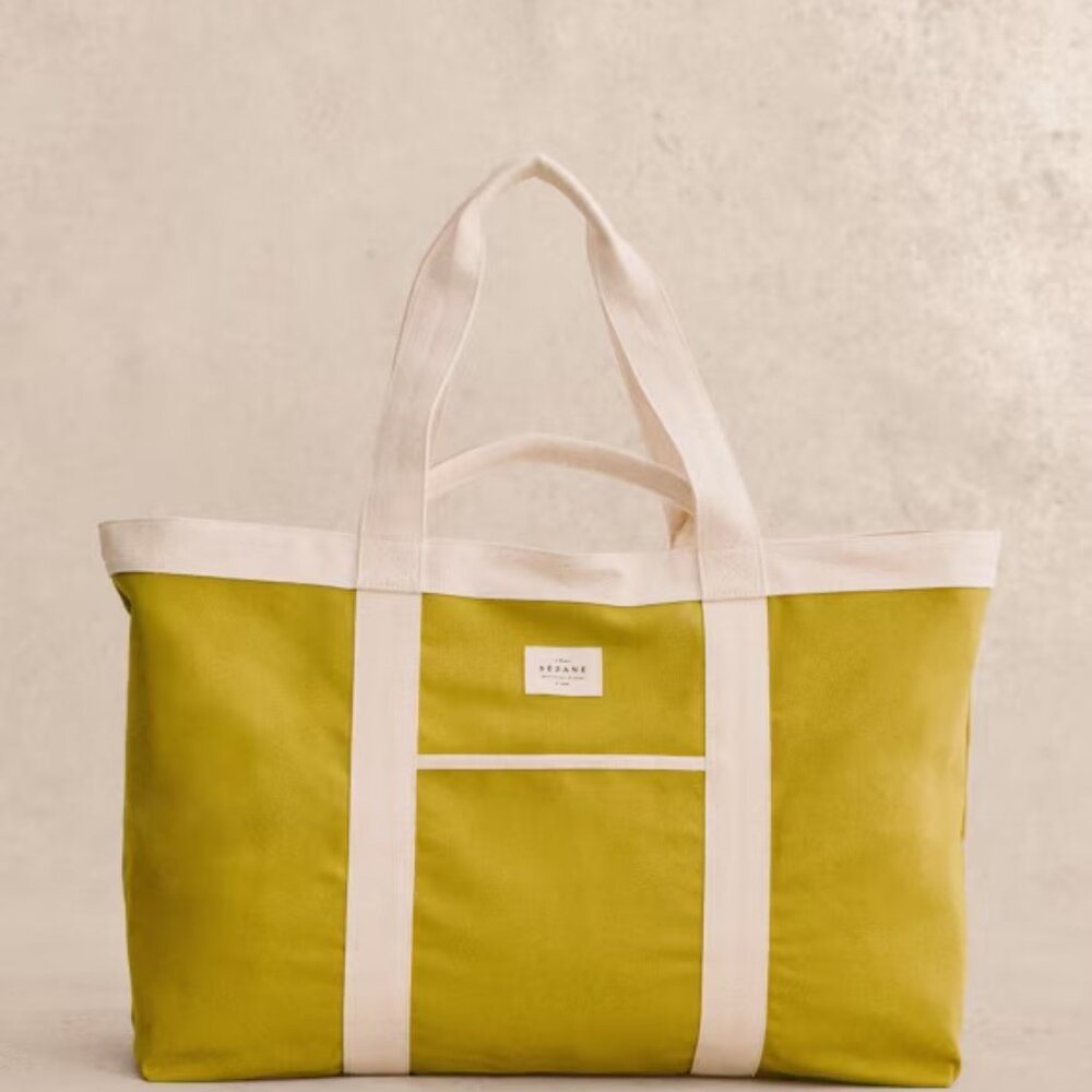 Sezane Maxi Tote Bag - Olive Green, Brand New, Never Used